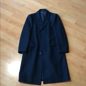 Men’s long coat 42r stratojac 100% wool (navy)